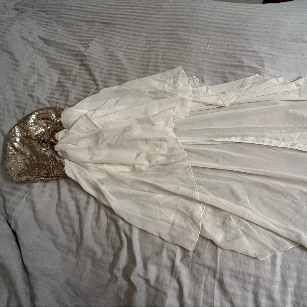 Golden Embellished Tube Gown Dress - Picture 8 of 13
